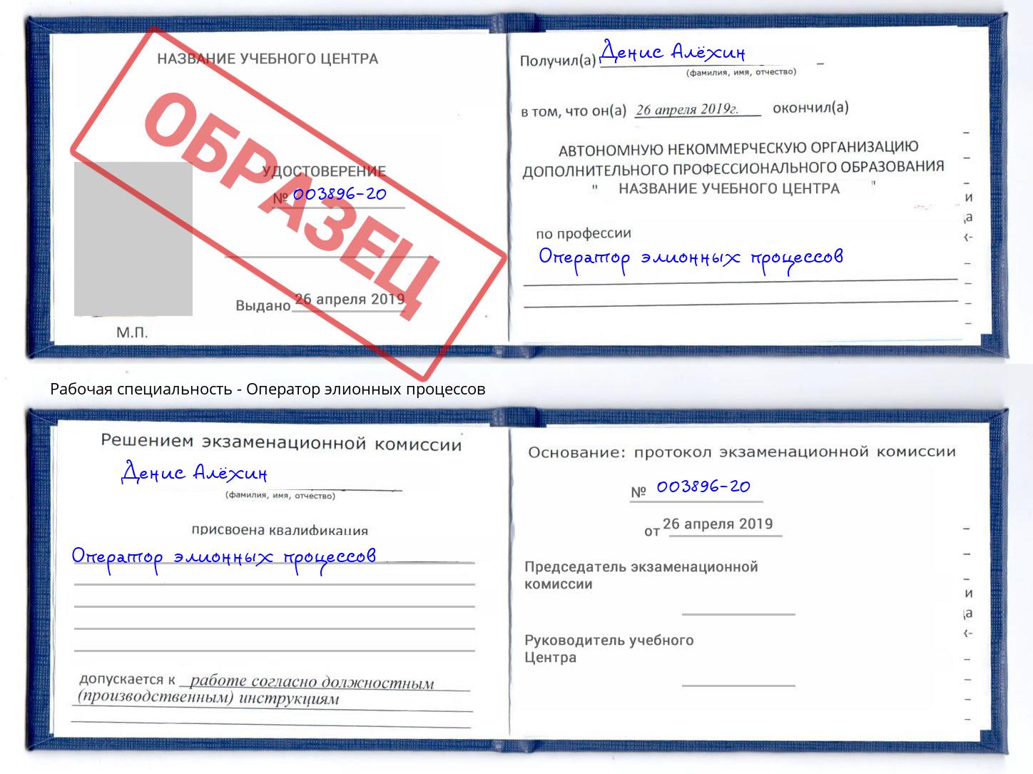 Оператор элионных процессов Кизилюрт
